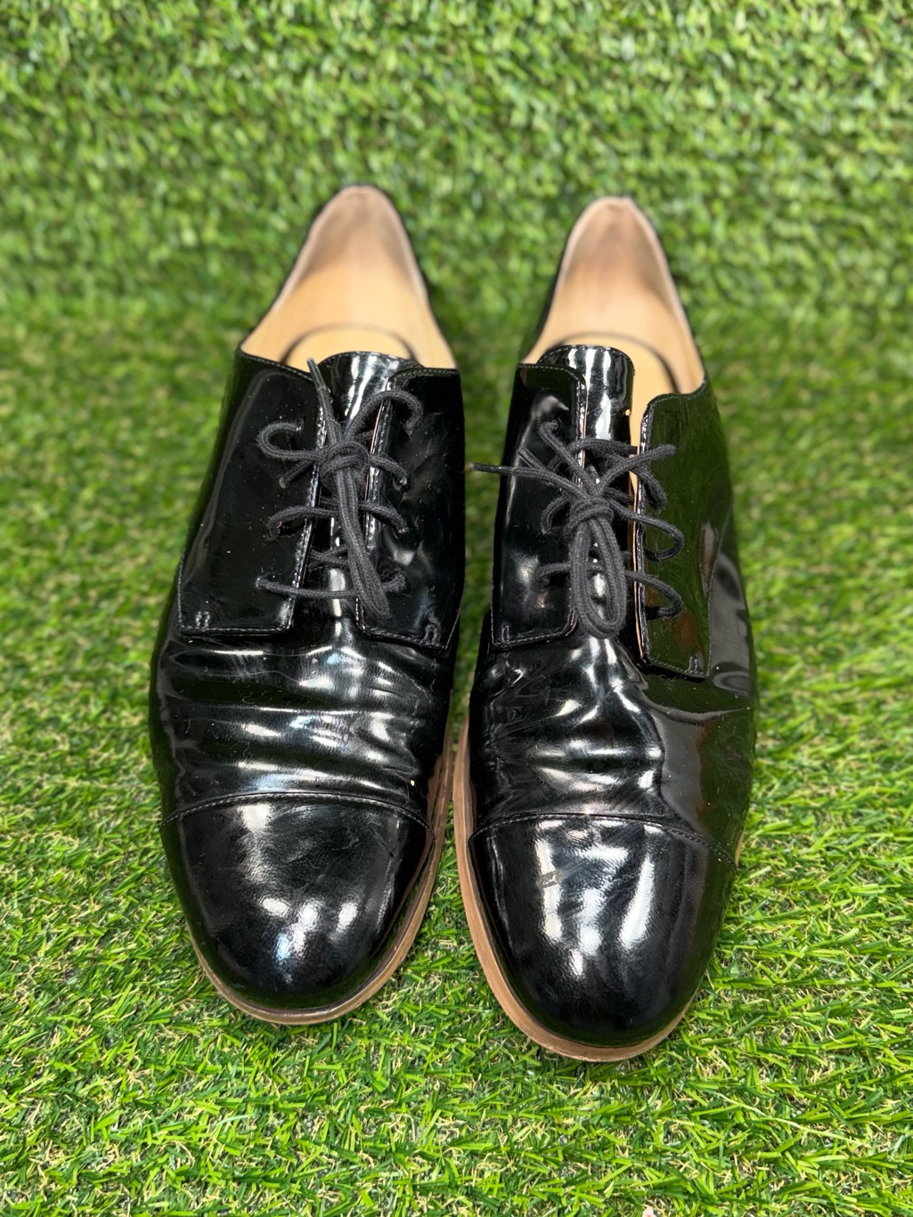 Black Patent Leather Oxford Shoes - Mk - Michael Kors - Size 11 M -